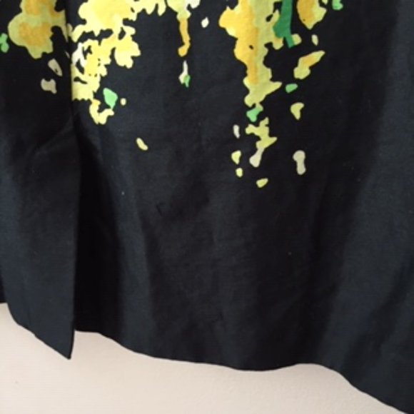 CHETTA B WOMEN DRESS.  SIZE 16.  BLACK GREEN YELLOW - Picture 4 of 4